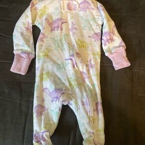 Purple and Green Tie-Dye Footies One Piece